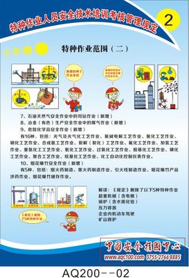 特种作业人员安全技术培训考核宣传挂图-AQ200